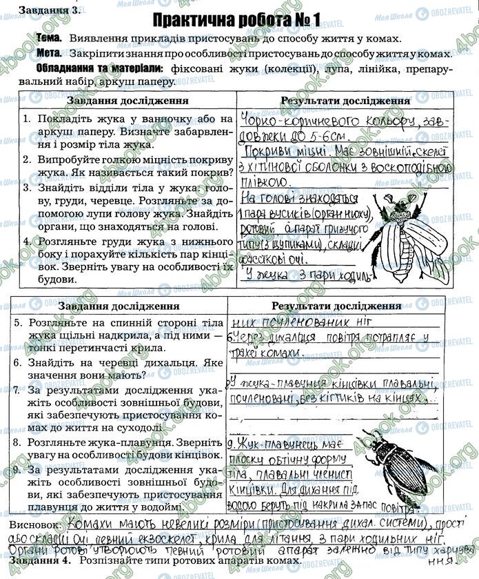 ГДЗ Біологія 7 клас сторінка 7 (3)